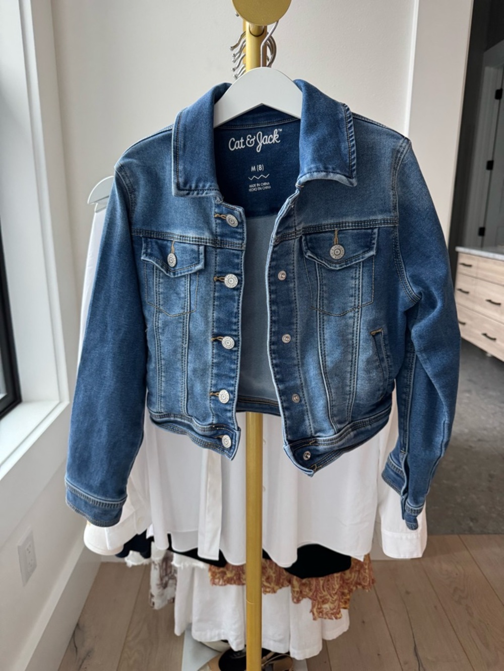 Cat & Jack Blue stretchy Kids Denim Jacket